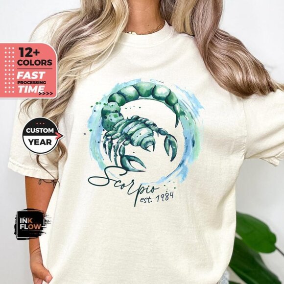 Custom Scorpio T-Shirt, October November Birthday Shirt - Picture 1 of 4